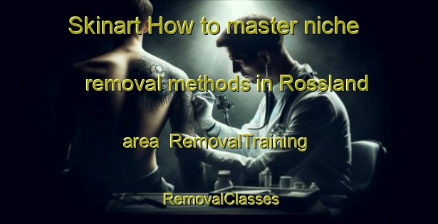 Skinart How to master niche removal methods in Rossland area | RemovalTraining | RemovalClasses | SkinartTraining-Norway